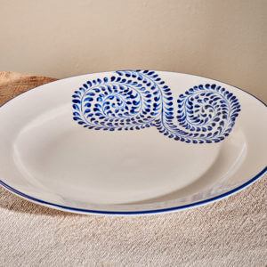 Nkuku Eshani Ceramic Side Plate Indigo